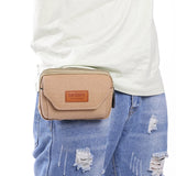 Men Canvas Waist Pack Bum Bag Classic Texture Small Phone Pouch