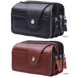 Multifunction Phone Pouch Classic Texture Men Waist Pack