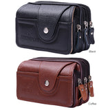 Multifunction Phone Pouch Classic Texture Men Waist Pack