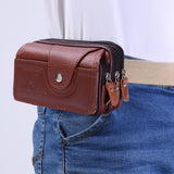 Multifunction Phone Pouch Classic Texture Men Waist Pack