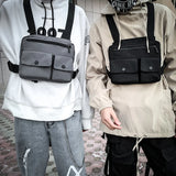 Women's Multi-function Secret Hiding Pocket Vest Hip-Hop Street Wear Bag