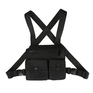 Women's Multi-function Secret Hiding Pocket Vest Hip-Hop Street Wear Bag