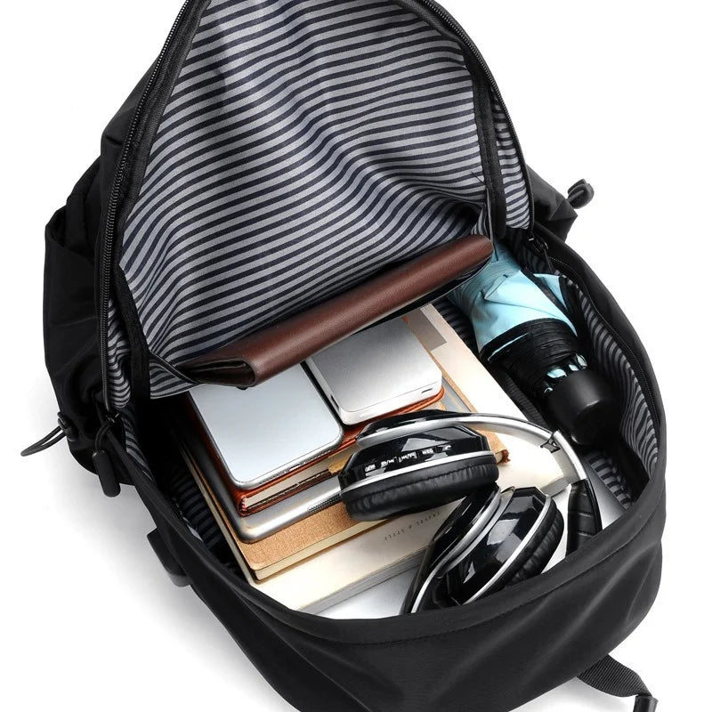 Multi-function Sports Backpack for Men Women Solid Laptop Bag