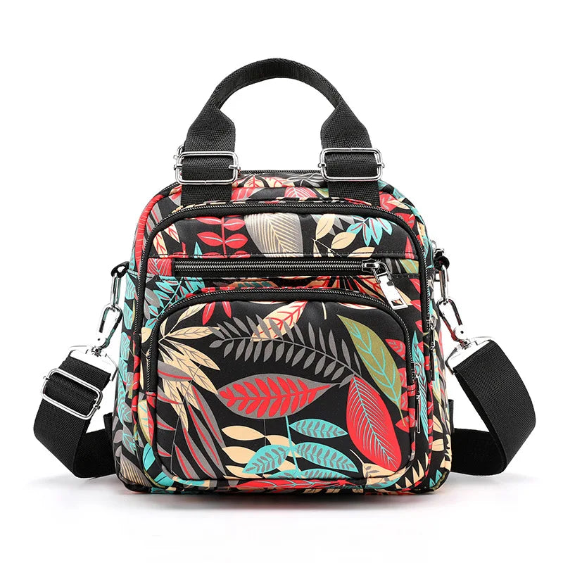Multi-function Vintage Printing Bag Shoulder Crossbody Tote Handbags Purses