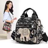 Multi-function Vintage Printing Bag Shoulder Crossbody Tote Handbags Purses