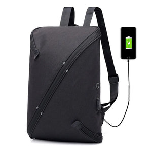 Men's Shoulder Bag USB Charging Backpack Large Capacity School Bag