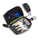 Leather Zipper Key Bag for Men and Women