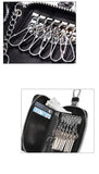 Leather Zipper Key Bag for Men and Women