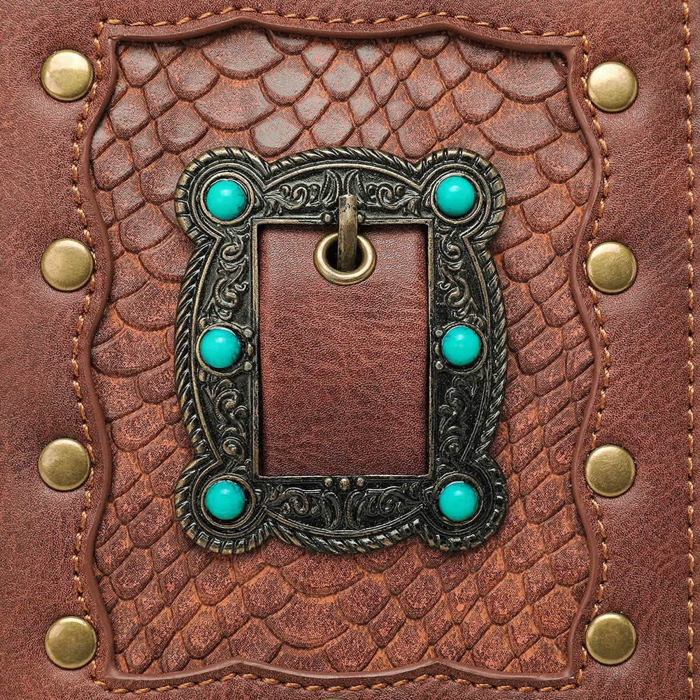 Women Punk Crossbody Shoulder Bag Street Steampunk Mini Phone Bag