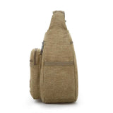 Multi-layer Canvas Bag for Women Large Capacity Laptop Shoulder Bag