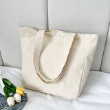 Canvas Shoulder Bag with Multiple Pockets for Women