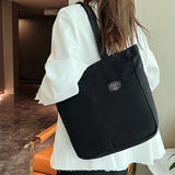 Canvas Shoulder Bag with Multiple Pockets for Women