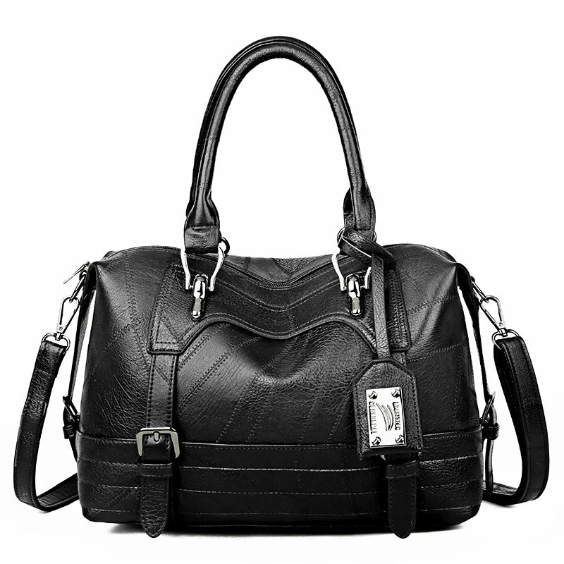 Casual Large Capacity Women Tote Bag Pu Leather Ladies Handbag