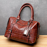 Casual Large Capacity Women Tote Bag Pu Leather Ladies Handbag