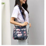 Floral Pattern Multi-pocket Shoulder Bag for Women