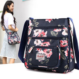 Floral Pattern Multi-pocket Shoulder Bag for Women