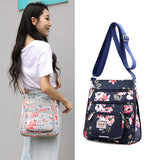 Floral Pattern Multi-pocket Shoulder Bag for Women