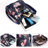 Floral Pattern Multi-pocket Shoulder Bag for Women