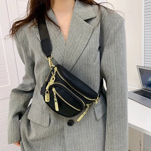 Leather Fanny Pack Shoulder Crossbody Waist Bag