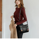 Flower Handbags Women's Soft Leather Shoulder Messenger Sac