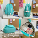 Waterproof Nylon Women Backpack College Student Bag Teenage Girls Laptop School