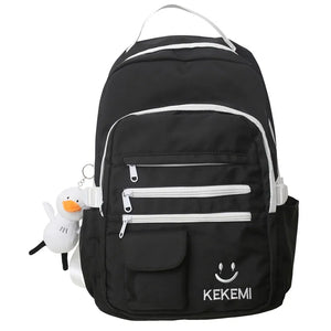 Waterproof Nylon Women Backpack College Student Bag Teenage Girls Laptop School