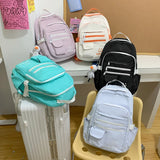 Waterproof Nylon Women Backpack College Student Bag Teenage Girls Laptop School