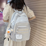 Waterproof Nylon Women Backpack College Student Bag Teenage Girls Laptop School