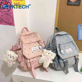 Floral School Bag Small Shoulder Bookbag for Women