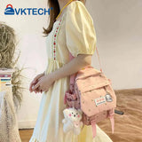 Floral School Bag Small Shoulder Bookbag for Women