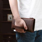 Retro Style Leather Handbag for Business Travel