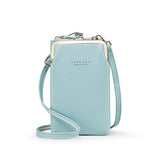 Multicolor Ladies Phone Bag Pu Leather Organizer Crossbody Bag