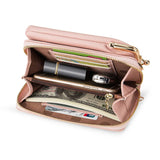 Multicolor Ladies Phone Bag Pu Leather Organizer Crossbody Bag