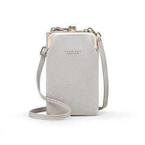 Multicolor Ladies Phone Bag Pu Leather Organizer Crossbody Bag