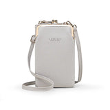 Multicolor Ladies Phone Bag Pu Leather Organizer Crossbody Bag