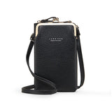 Multicolor Ladies Phone Bag Pu Leather Organizer Crossbody Bag