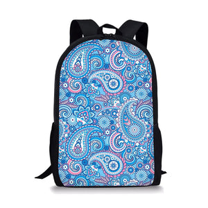 Cashew Flower Pattern Girls School Bags