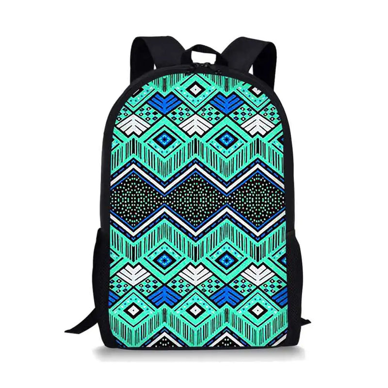 Ethnic Tribal Print Girls School Bags Waterproof Laptop Women's Backpack