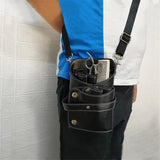 1PC PU Leather Scissor Bag Hairdressing Holder Pouch 40#