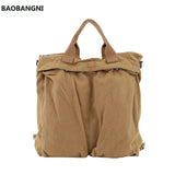 Canvas Book Bag Large Capacity Shoulder Bag For Women Backpack