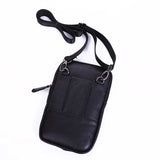 Classic Leather Shoulder Bag Men Zip Crossbody Handbag