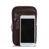 Classic Leather Shoulder Bag Men Zip Crossbody Handbag