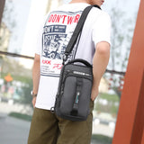 Men's USB Charging Crossbody Bag Waterproof Chest Pack