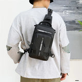 Anti-Theft Men's Crossbody Bag with USB Charging
