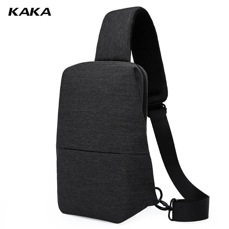 Men's USB Charging Crossbody Bag Waterproof Shoulder Chest Pack