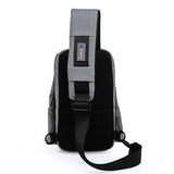 Men's USB Charging Crossbody Bag Waterproof Shoulder Chest Pack