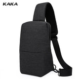 Men's USB Charging Crossbody Bag Waterproof Shoulder Chest Pack