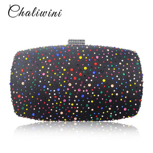 Crystal Lady Clutch Evening Bag Multicolor Wallet Nigerian Wedding Matching Bag