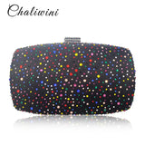 Crystal Lady Clutch Evening Bag Multicolor Wallet Nigerian Wedding Matching Bag