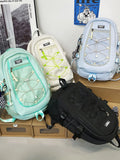 Double Zipper Women Backpack Teenager Girls Laptop Schoolbag